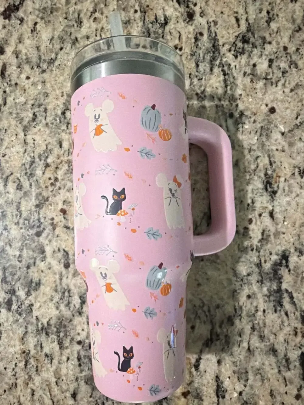 Disney Tumbler - Pastel Halloween Mickey and Minnie Ghosts